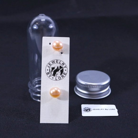 Rose Fresh Water Pearl Post Earrings – Sterling Silver - Picture 1 of 5